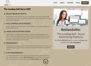 How reklamselfie.com looks like on a tablet such as an iPad.