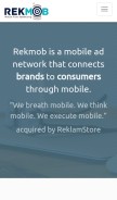 How rekmob.com looks like on a mobile device such as an iPhone.