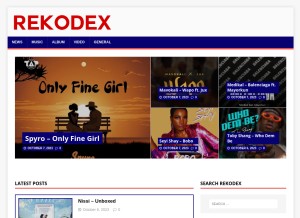 How rekodex.com looks like on a tablet such as an iPad.