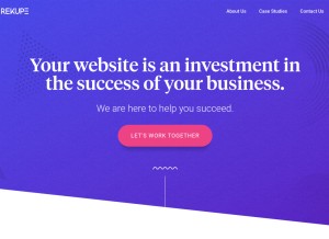 How rekupe.com looks like on a tablet such as an iPad.