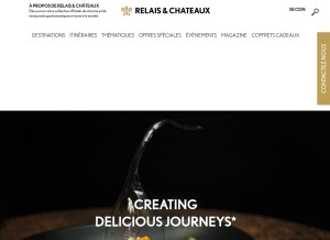 How relaischateaux.com looks like on a tablet such as an iPad.