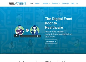 How relatient.net looks like on a tablet such as an iPad.