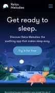How relaxmelodies.com looks like on a mobile device such as an iPhone.