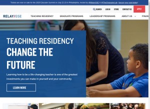 How relay.edu looks like on a tablet such as an iPad.