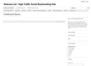 How relevare.net looks like on a tablet such as an iPad.