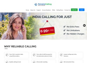 How reliablehomephone.com looks like on a tablet such as an iPad.