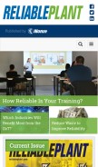 How reliableplant.com looks like on a mobile device such as an iPhone.