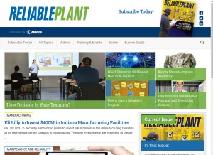 How reliableplant.com looks like on a tablet such as an iPad.