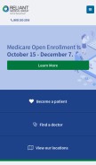 How reliantmedicalgroup.org looks like on a mobile device such as an iPhone.