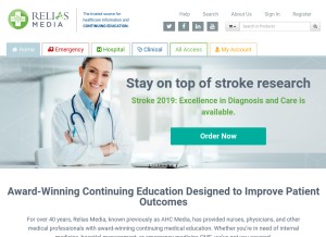 How reliasmedia.com looks like on a tablet such as an iPad.