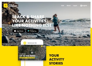 How relive.cc looks like on a tablet such as an iPad.