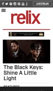 How relix.com looks like on a mobile device such as an iPhone.