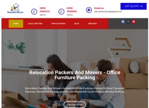 How relocationmoverspk.com looks like on a tablet such as an iPad.