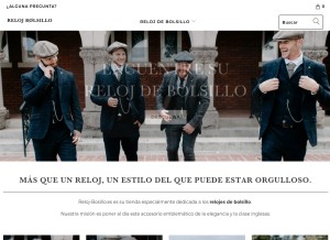 How reloj-bolsillo.es looks like on a tablet such as an iPad.