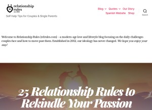 How relrules.com looks like on a tablet such as an iPad.