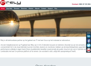 How rely.nl looks like on a tablet such as an iPad.