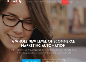 How remarkety.com looks like on a tablet such as an iPad.