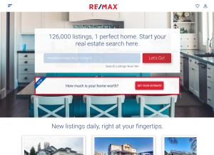 How remax.ca looks like on a tablet such as an iPad.