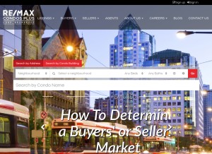 How remaxcondosplus.com looks like on a tablet such as an iPad.
