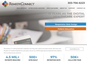 How remedyconnect.com looks like on a tablet such as an iPad.