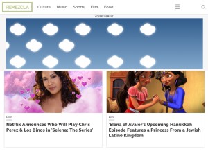 How remezcla.com looks like on a tablet such as an iPad.