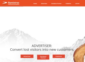 How remintrex.com looks like on a tablet such as an iPad.