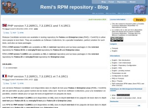 How remirepo.net looks like on a tablet such as an iPad.