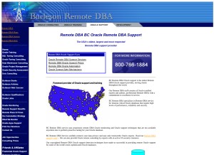 How remote-dba.net looks like on a tablet such as an iPad.