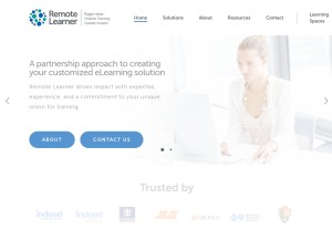 How remote-learner.net looks like on a tablet such as an iPad.