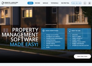 How remotelandlord.com looks like on a tablet such as an iPad.
