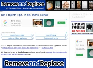 How removeandreplace.com looks like on a tablet such as an iPad.