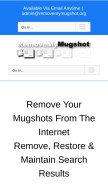 How removemymugshot.org looks like on a mobile device such as an iPhone.