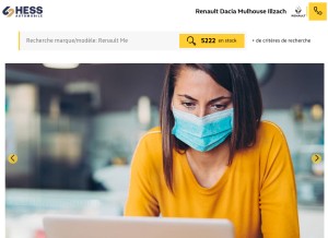 How renault-mulhouse.fr looks like on a tablet such as an iPad.