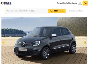 How renault-strasbourg.fr looks like on a tablet such as an iPad.