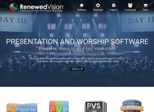 How renewedvision.com looks like on a tablet such as an iPad.