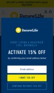 How renewlife.com looks like on a mobile device such as an iPhone.