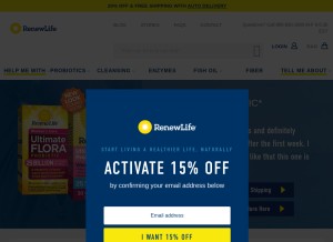 How renewlife.com looks like on a tablet such as an iPad.