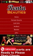 How rentabeauties.com looks like on a mobile device such as an iPhone.