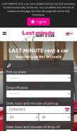 How rentacarlastminute.hr looks like on a mobile device such as an iPhone.