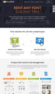 How rentafont.com looks like on a mobile device such as an iPhone.