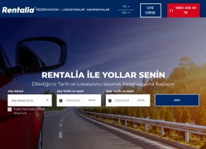 How rentalia.com.tr looks like on a tablet such as an iPad.