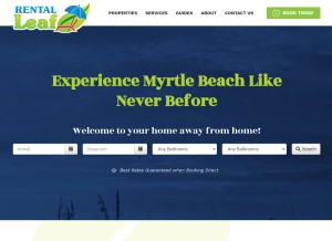 How rentalleaf.com looks like on a tablet such as an iPad.
