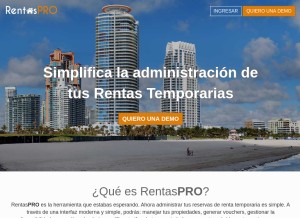 How rentaspro.com looks like on a tablet such as an iPad.