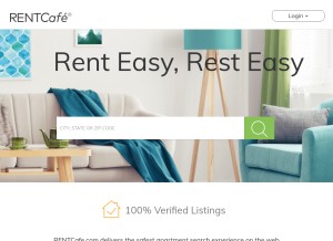 How rentcafe.com looks like on a tablet such as an iPad.
