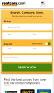 How rentcars.com looks like on a mobile device such as an iPhone.