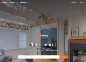 How rently.com looks like on a tablet such as an iPad.