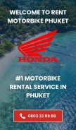 How rentmotorbikephuket.com looks like on a mobile device such as an iPhone.