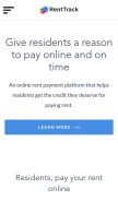 How renttrack.com looks like on a mobile device such as an iPhone.