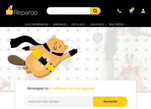 How reparoo.fr looks like on a tablet such as an iPad.
