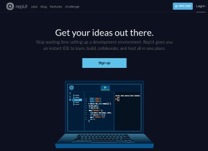 How repl.it looks like on a tablet such as an iPad.